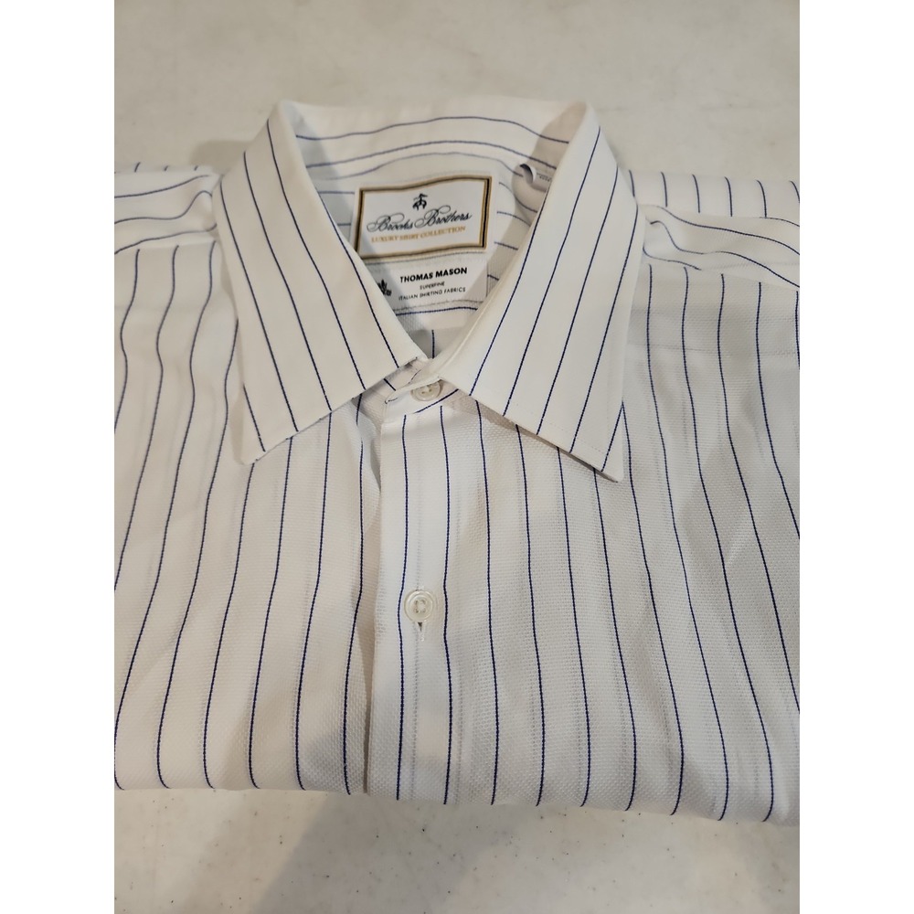 Brooks Brothers Thomas Mason Dress Shirt Regent Fit 18/35 Luxury Collection(1984